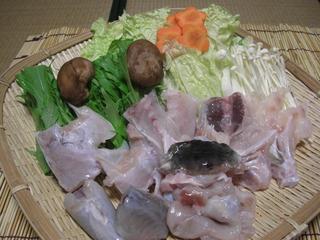 ふぐ鍋用のふぐ