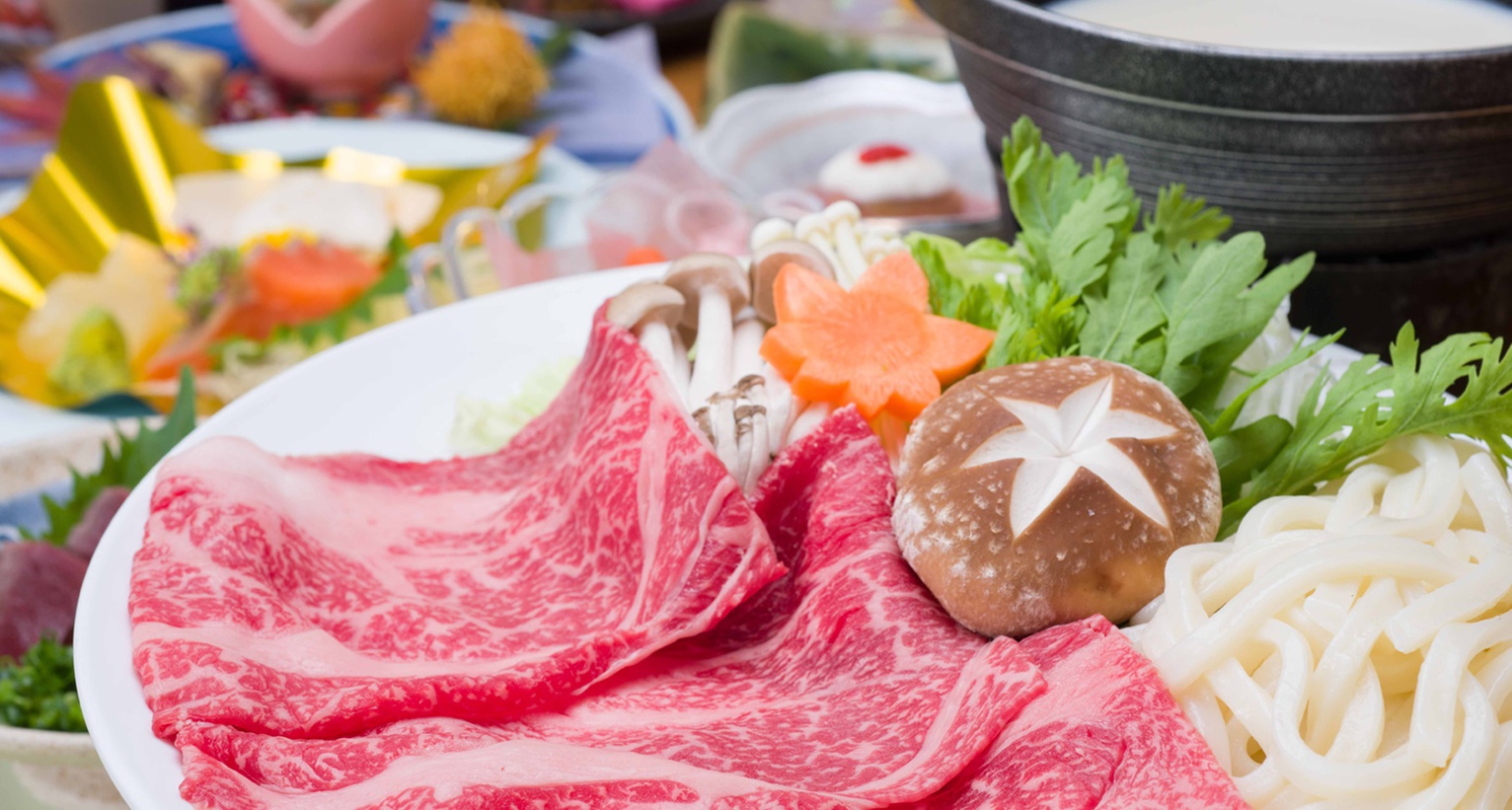 *【お食事一例（和牛）】栃木県産牛の豆乳しゃぶしゃぶ会席