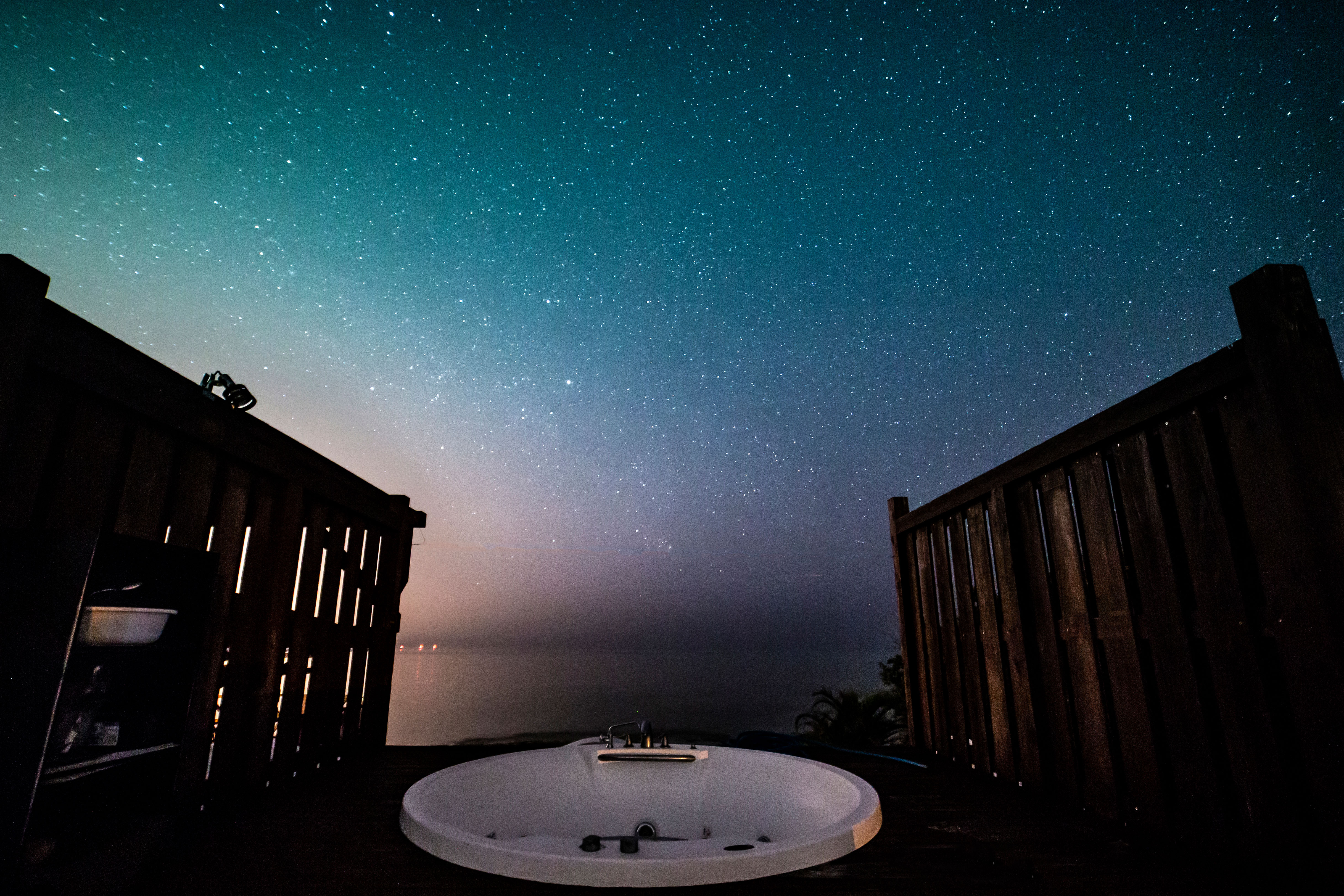 寝室前テラスからの星空 (Star views from Bedroom Side Terrace)