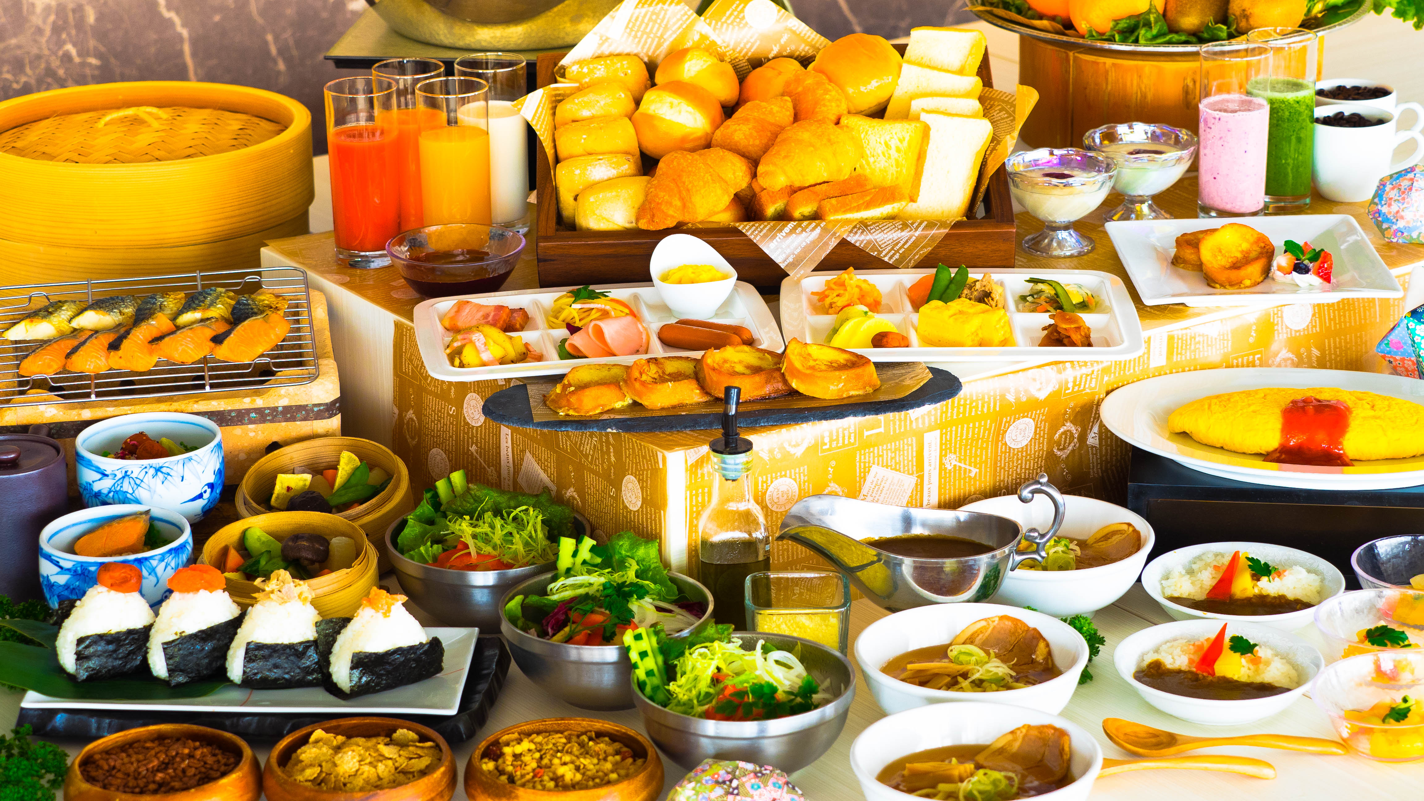 『朝食ビュッフェ』イメージです。