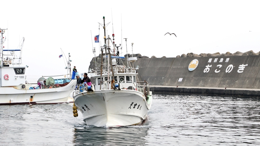 *【施設周辺】海まですぐの当館。セリで新鮮な海の幸を仕入れています。