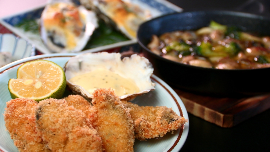【牡蠣フルコース】王道の牡蠣フライも当館で食べると一味違います♪