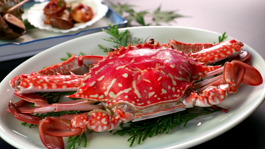 【海鮮会席】ワタリガニは濃厚な味わいが特徴です！松葉ガニとは違う味わいをご賞味あれ♪