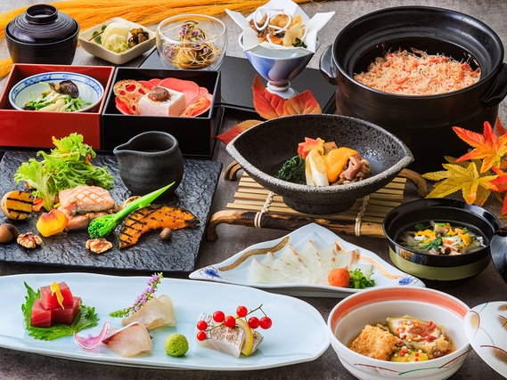 和食会席「旬海」プラン｜季節の味覚を料理長自慢の料理で♪記念日やお祝い旅行に！2食付朝食はバイキング