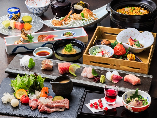 和食会席「旬海」プラン｜季節の味覚を料理長自慢の料理で♪記念日やお祝い旅行に！2食付朝食はバイキング