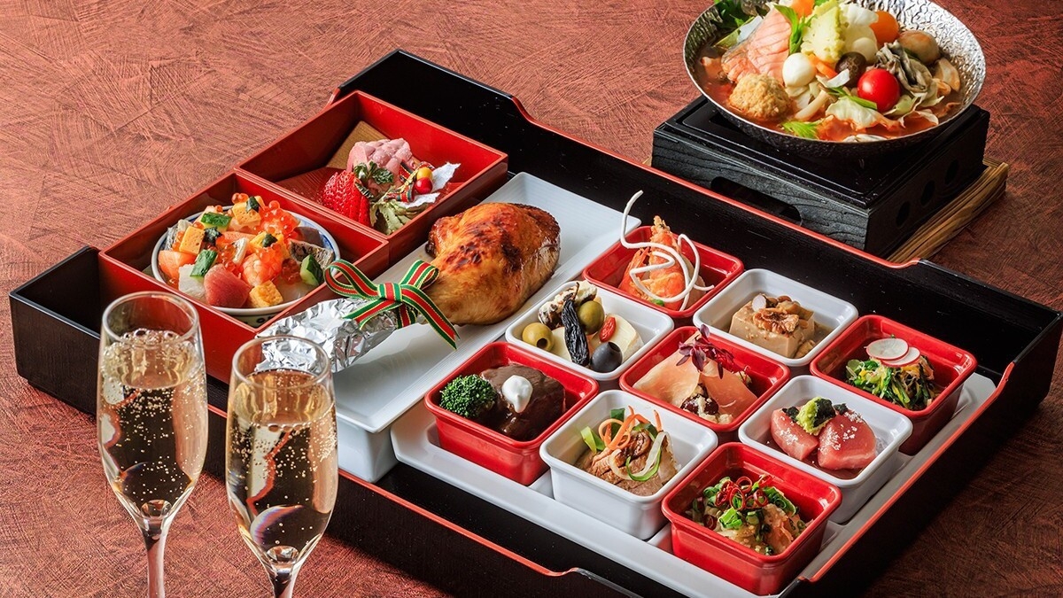 クリスマスはお部屋でディナー【箱膳プラン】スパークリングワイン付き♪朝食はバイキング｜2食｜1日3室