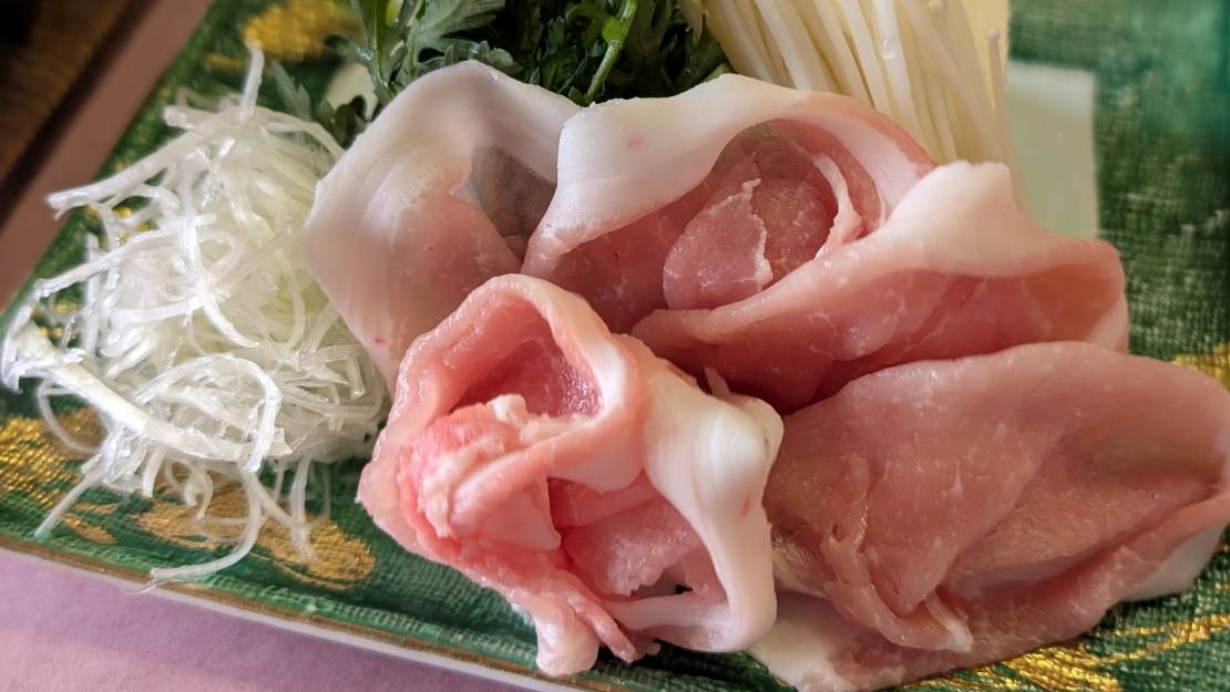 *【お料理/鹿角豚ロースしゃぶしゃぶ】鹿角の恵み、口いっぱいに。あっさり、だけど濃厚なしゃぶしゃぶ