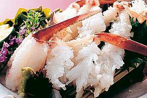 Melty Amasa and Crab Sashimi