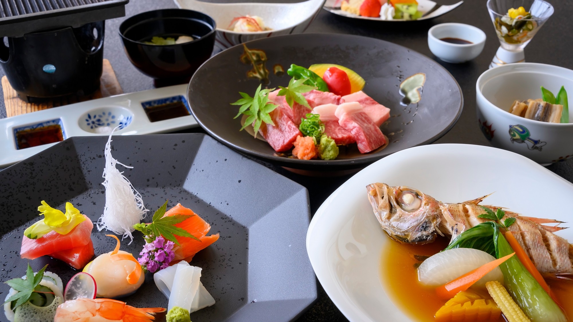 【5％OFF】【楽天スーパーSALE】鳥取贅沢会席2食〇鳥取グルメ決定版！最高グレード会席と露天風呂