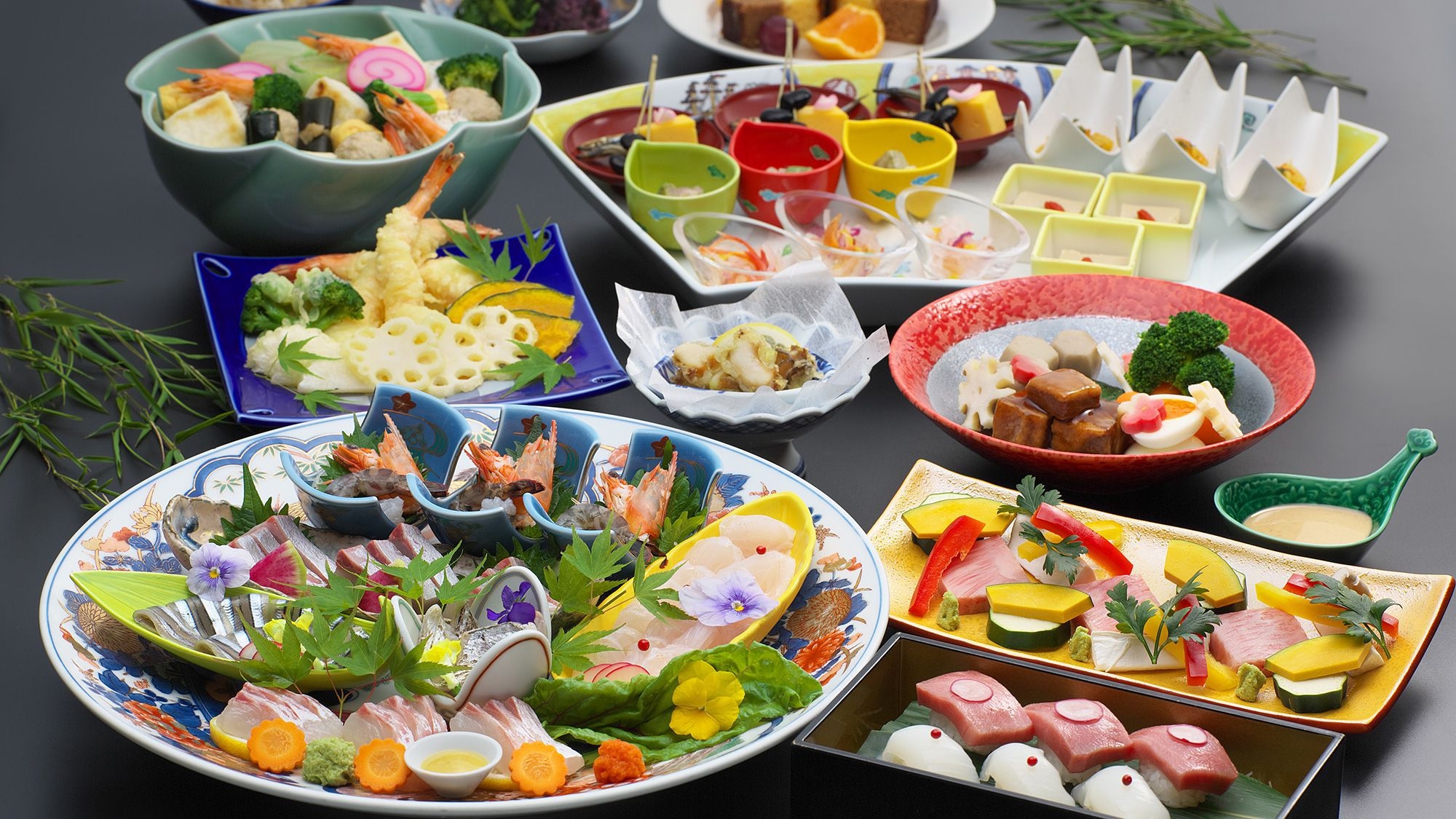 【卓袱最上級】特鮮卓袱プラン　新鮮魚介七種　長崎和牛　鮑と冬野菜の天婦羅≪12〜2月≫