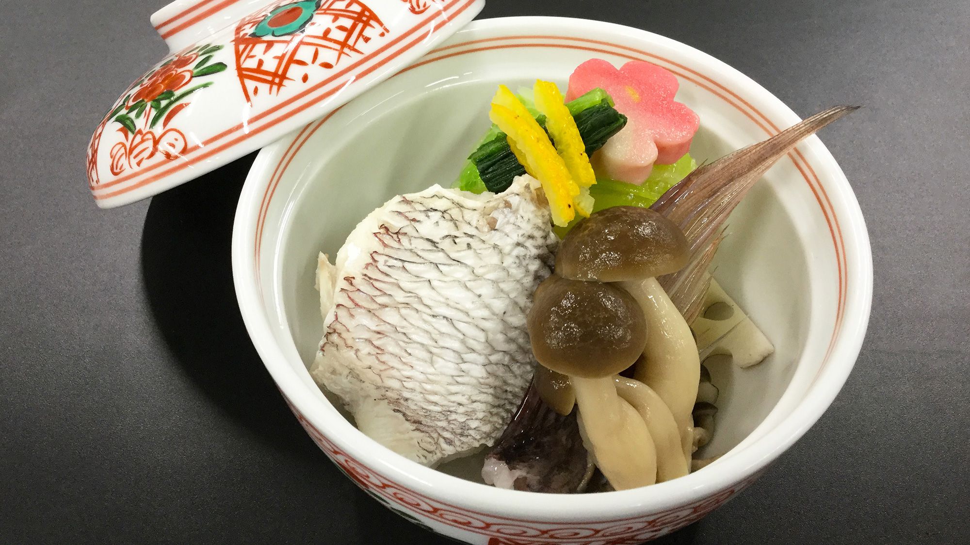 【12～2月会席 桃】鯛と白菜の柚子香蒸し