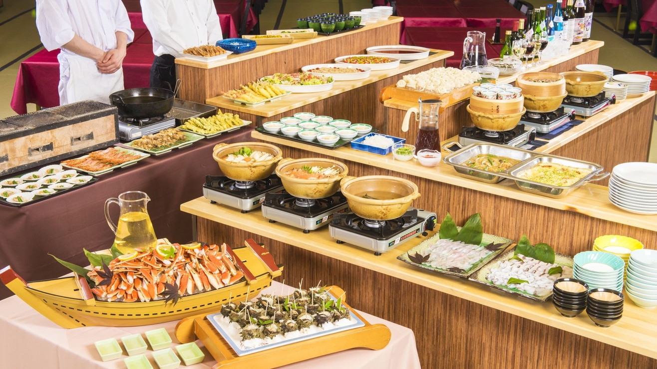 【ズワイガニ食べ放題付き】庄内もっけバイキング★海鮮や三元豚など約30種類の庄内グルメを堪能♪