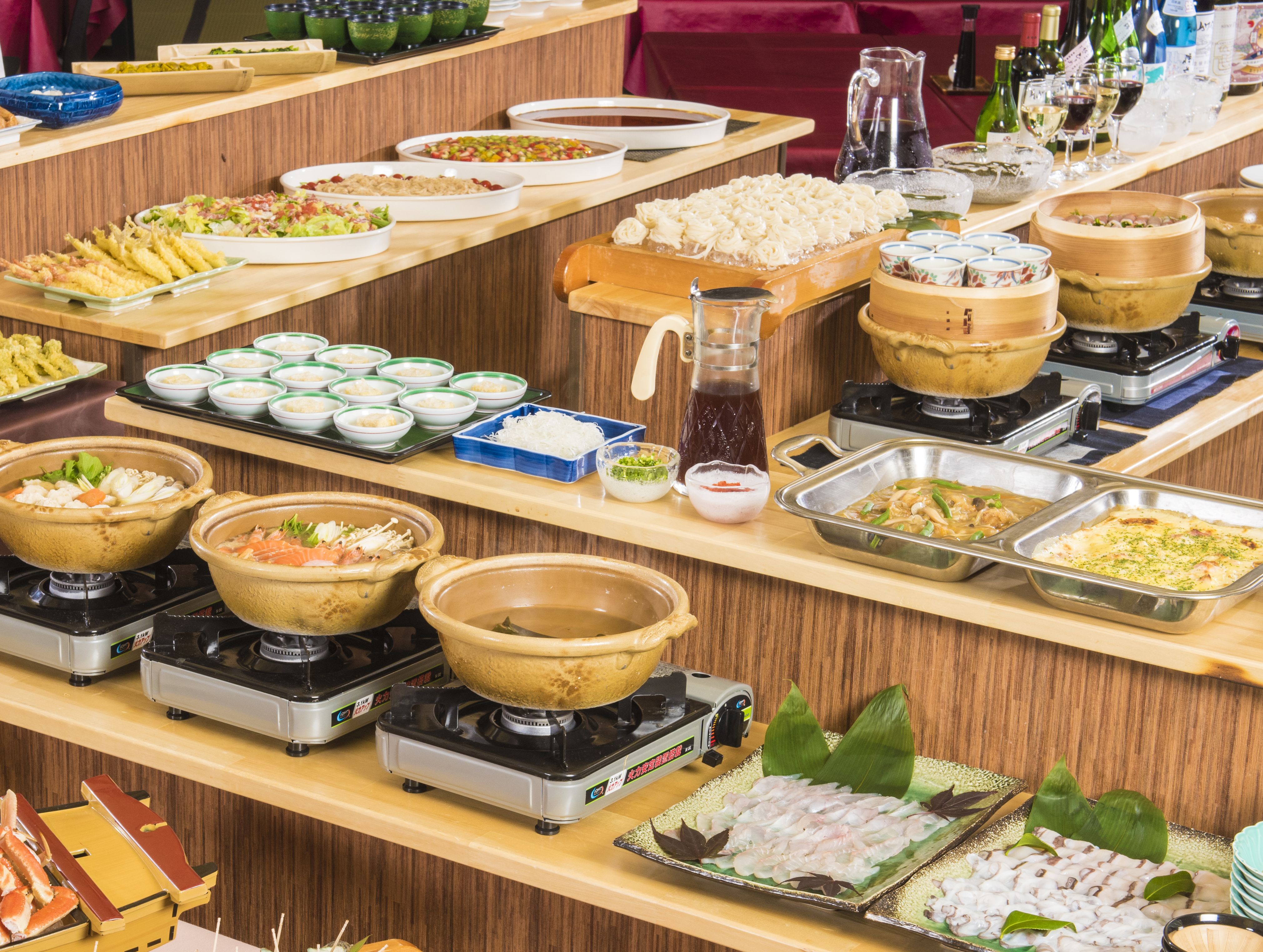 【庄内もっけバイキング】三元豚や海鮮など約20種が食べ放題