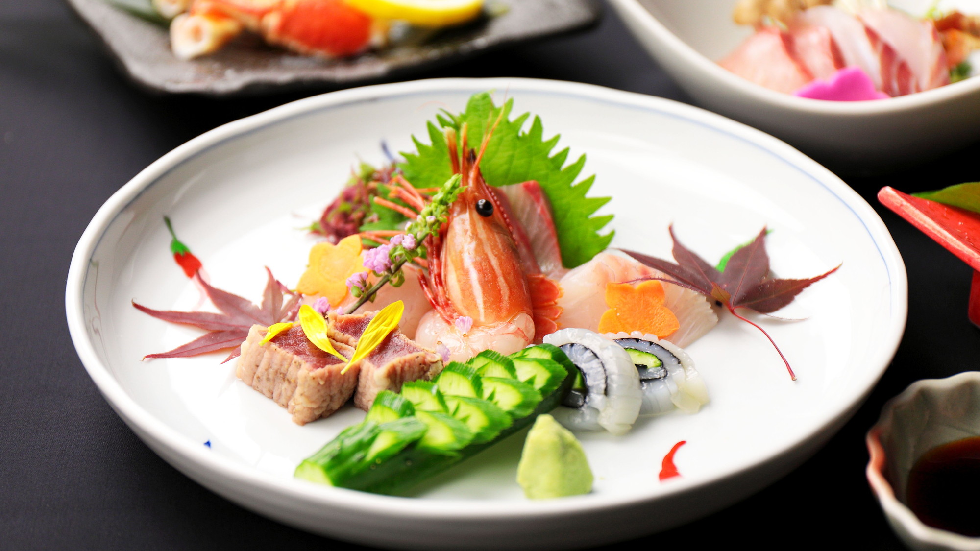 【大漁会席膳】庄内浜の新鮮な海の幸を中心とした海鮮尽くし和会席