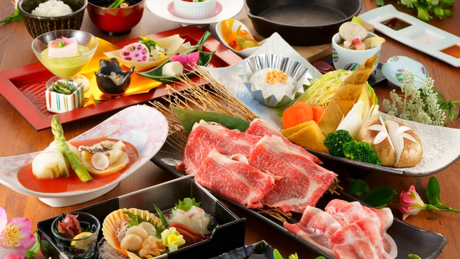 【春のGW特別プラン】5/2ご宿泊限定／ワンちゃんと全室離れの露天風呂付客室を満喫＜◇春の特別会席＞
