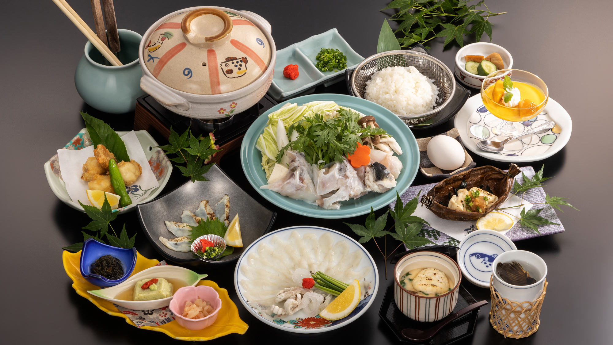 料理｜ふぐフルコース（一例）｜旨味たっぷり！最高のふぐを食べつくす。