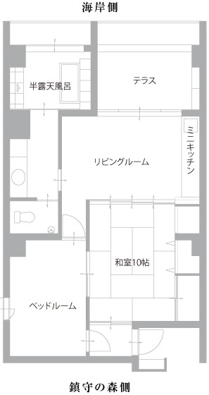 【明神】海辺テラスと半露天風呂付･和洋室スイート87平米
