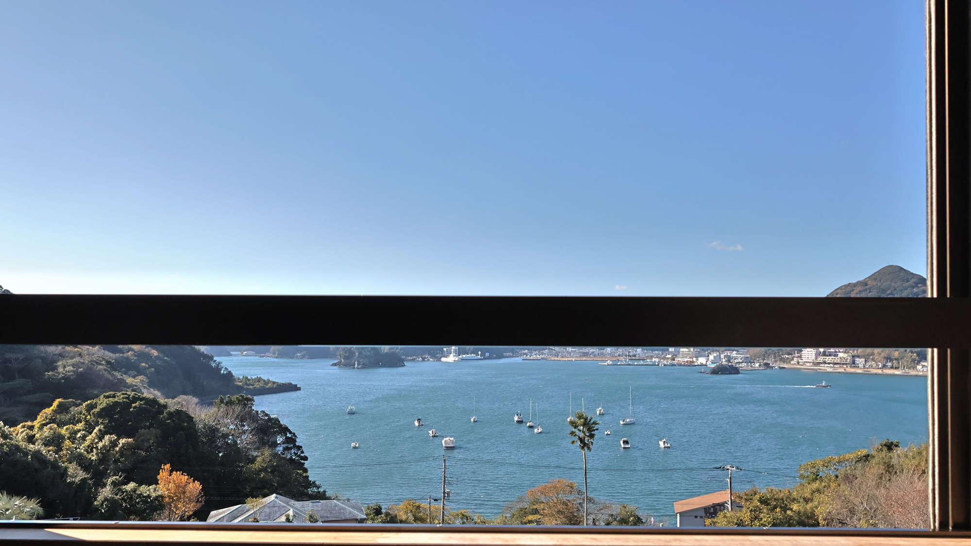 オーシャンビューベッドルームからの眺め