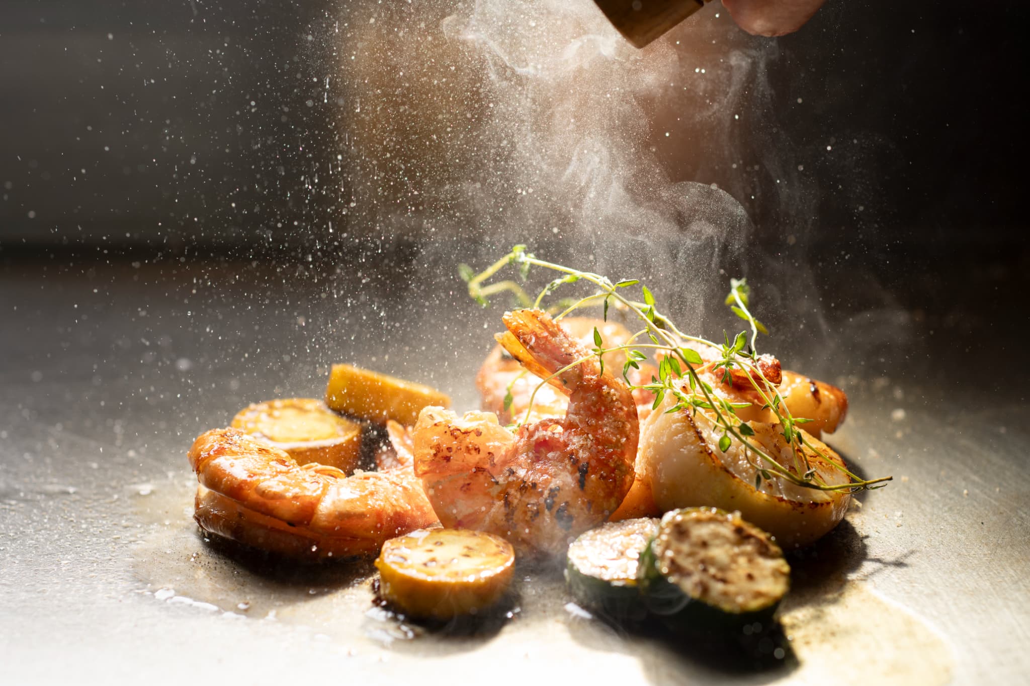 スタジオビュッフェ もぐもぐ 目前料理一例