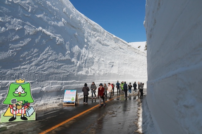 雪の壁ウォーク