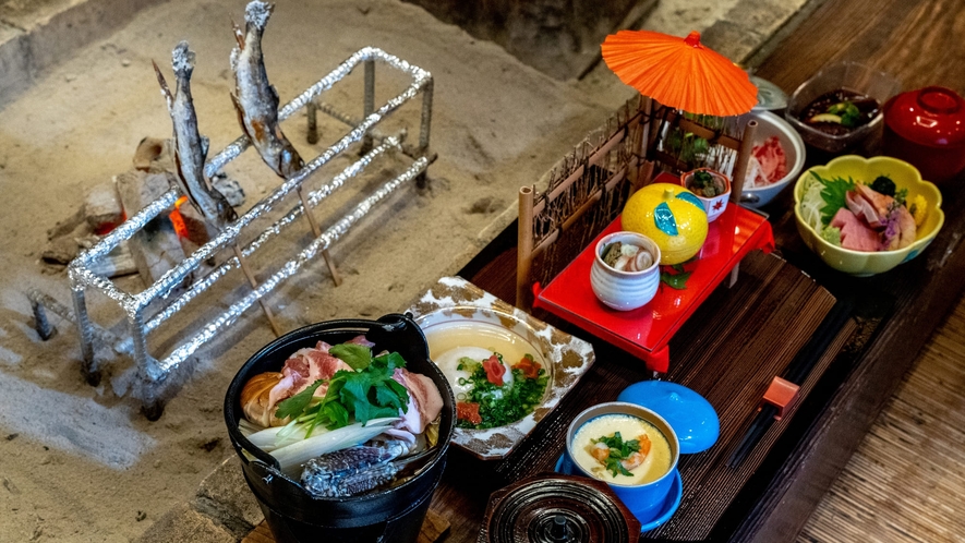 ◆夕食は旬の美味しいをご用意しております。