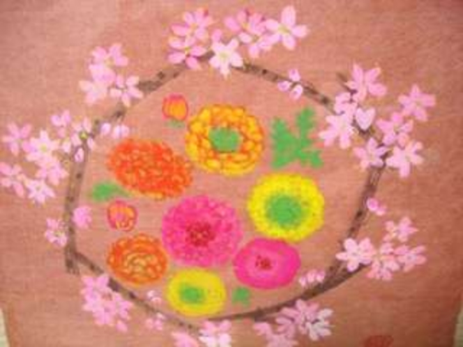 春よこい！さくらんぼの花・和紙絵
