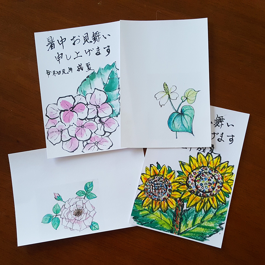 絵手紙を描いてみましょう