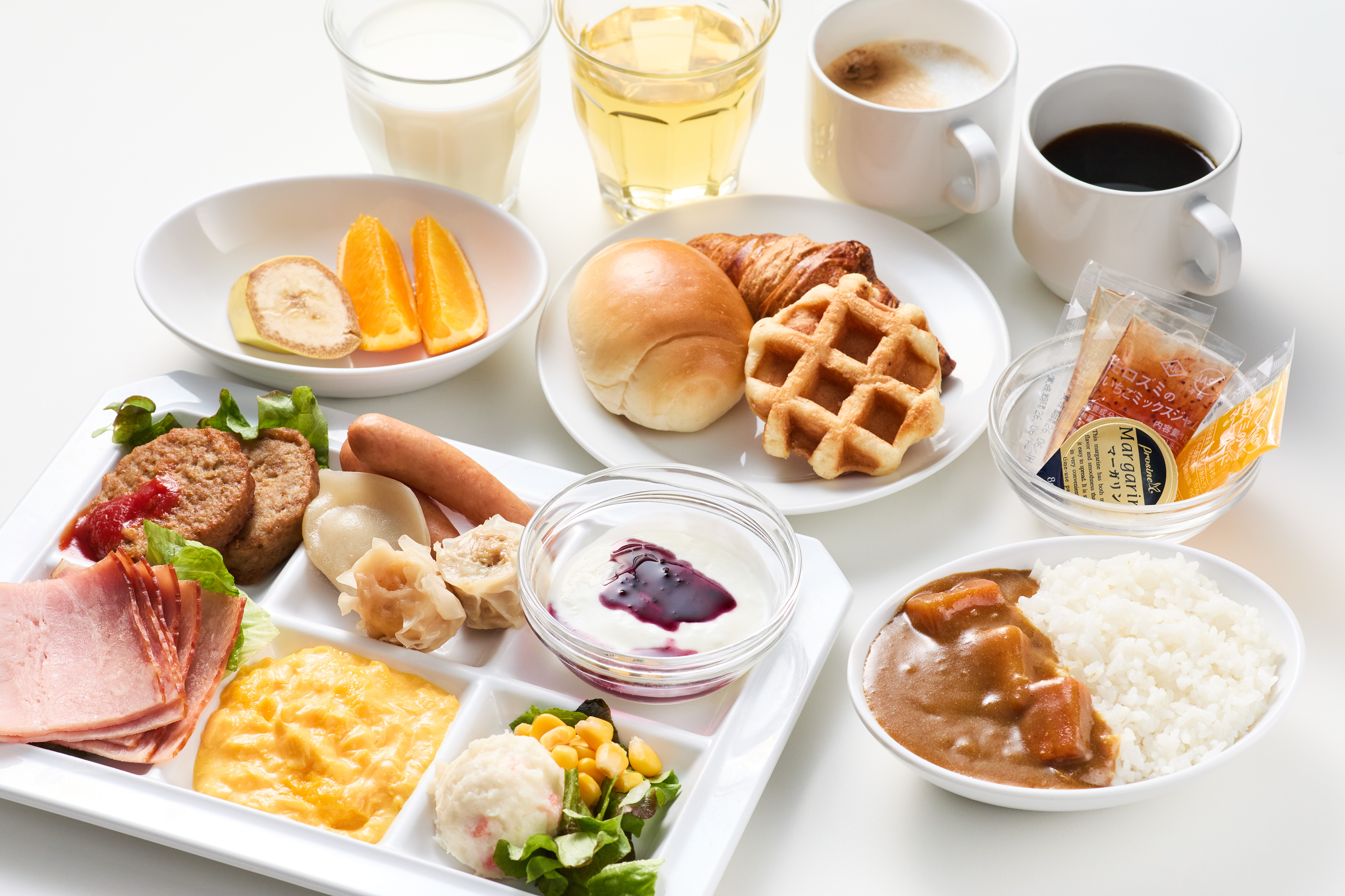 朝食盛り付け例