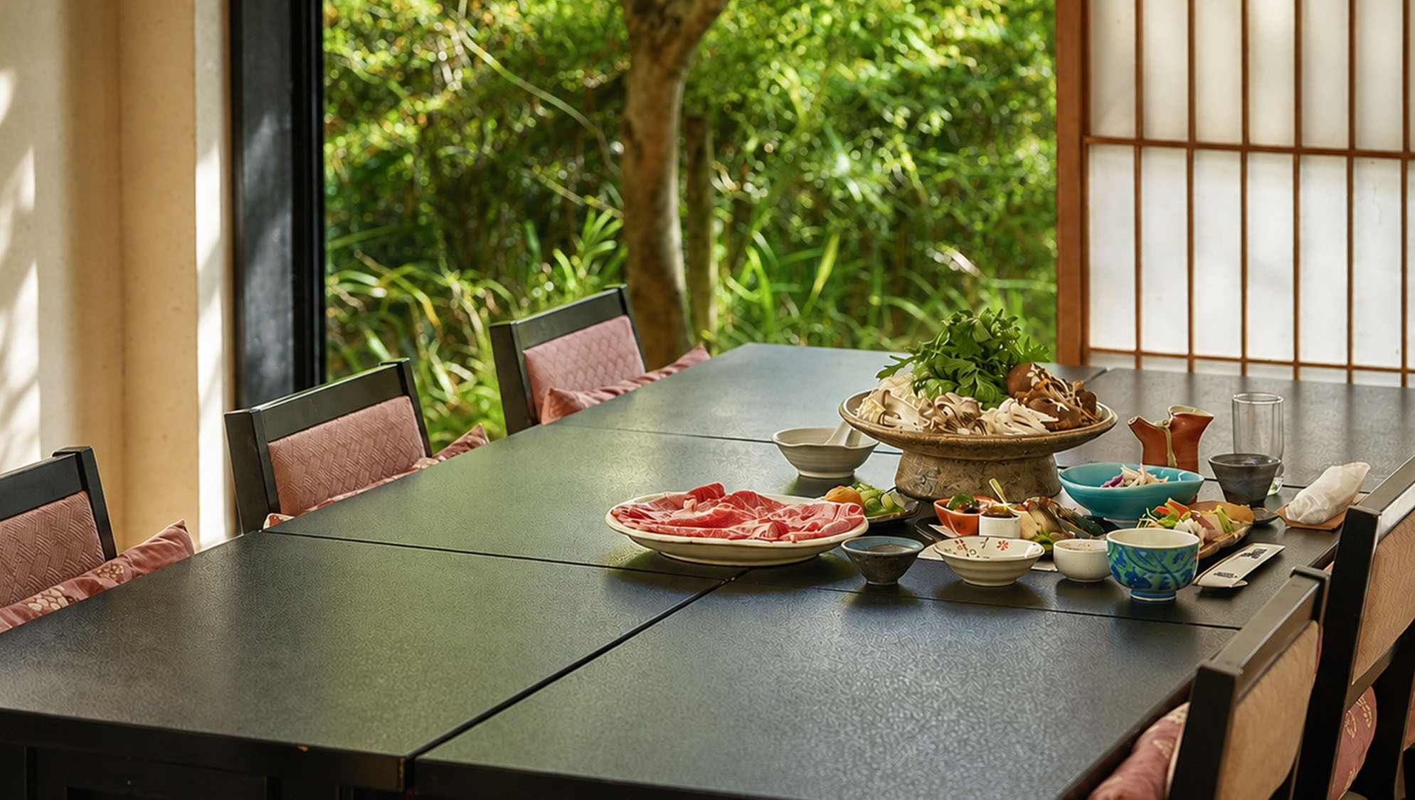 【日帰り:17時〜20時】お食事は＜近江牛しゃぶしゃぶ＞京都から車で約1時間｜家族風呂60分付
