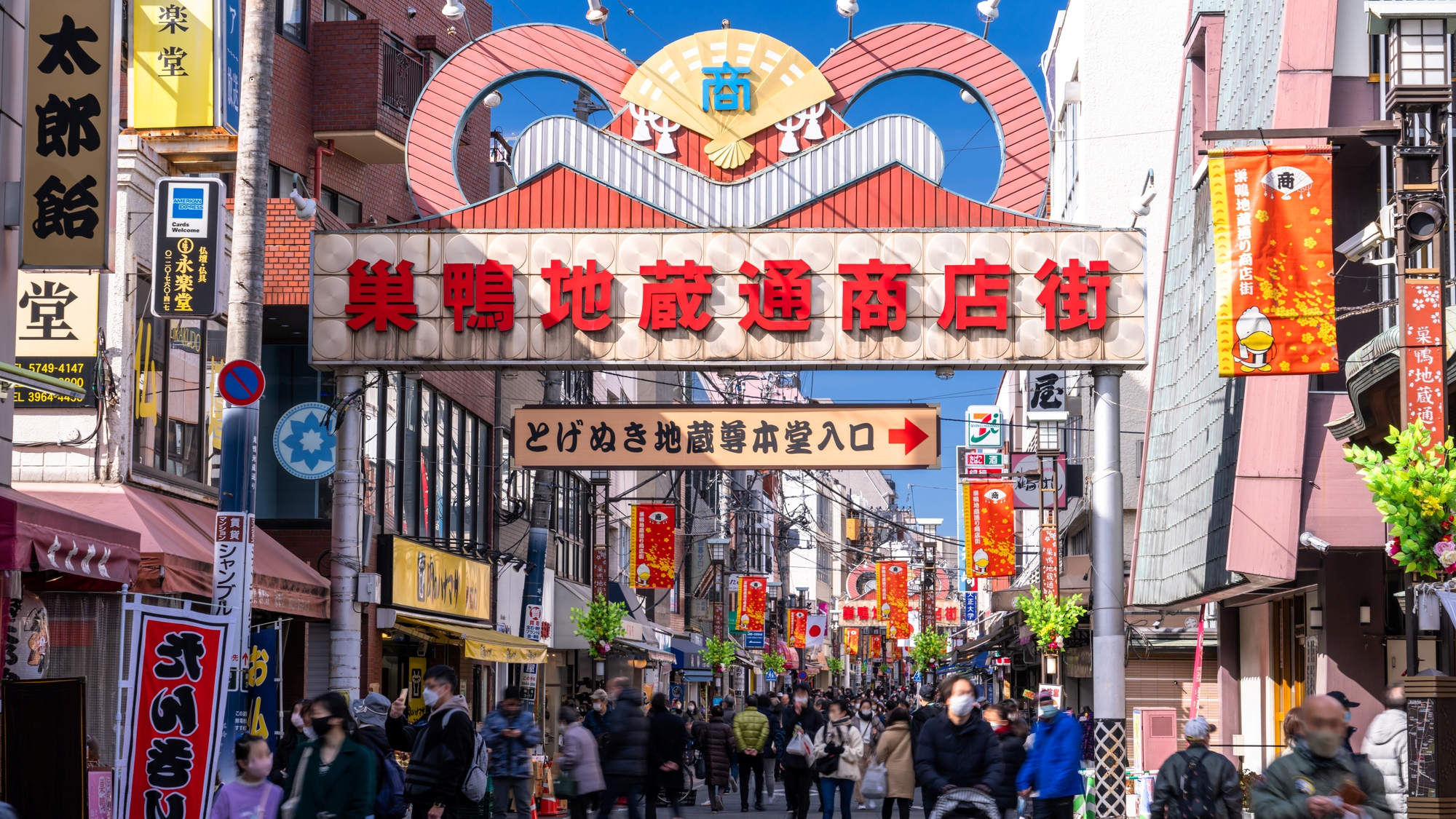 【当館から徒歩15分】「おばあちゃんの原宿」と呼ばれ、活気ある商店街を散策「巣鴨地蔵通り商店街」
