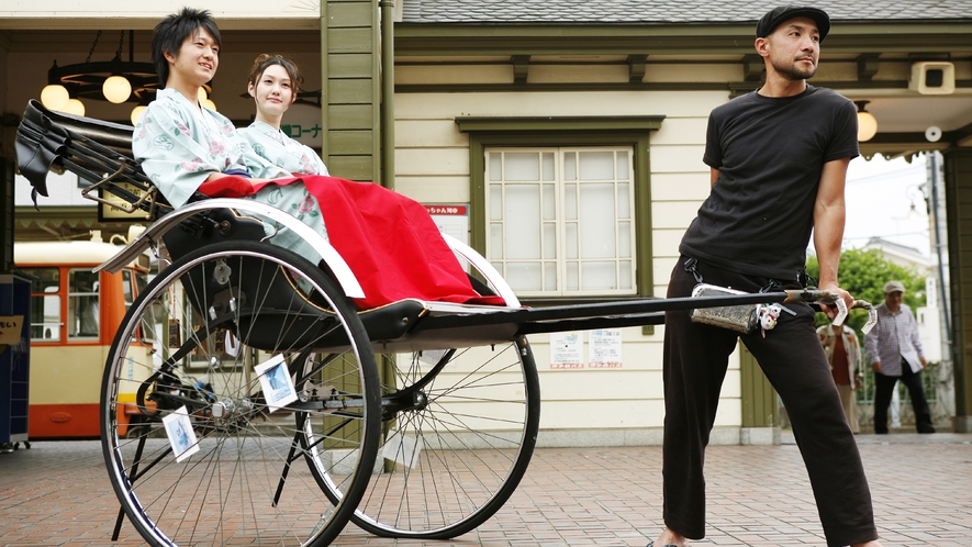 人力車でグルっと道後巡り