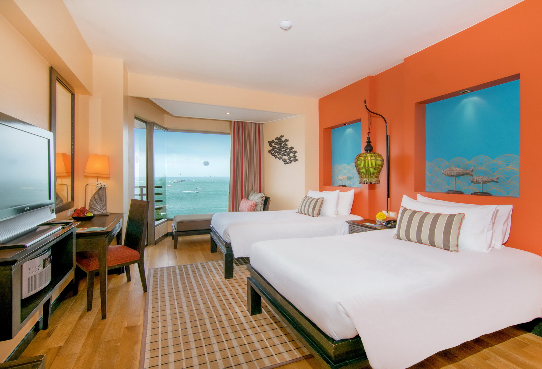 デラックスシービュー　シングルベッド2台