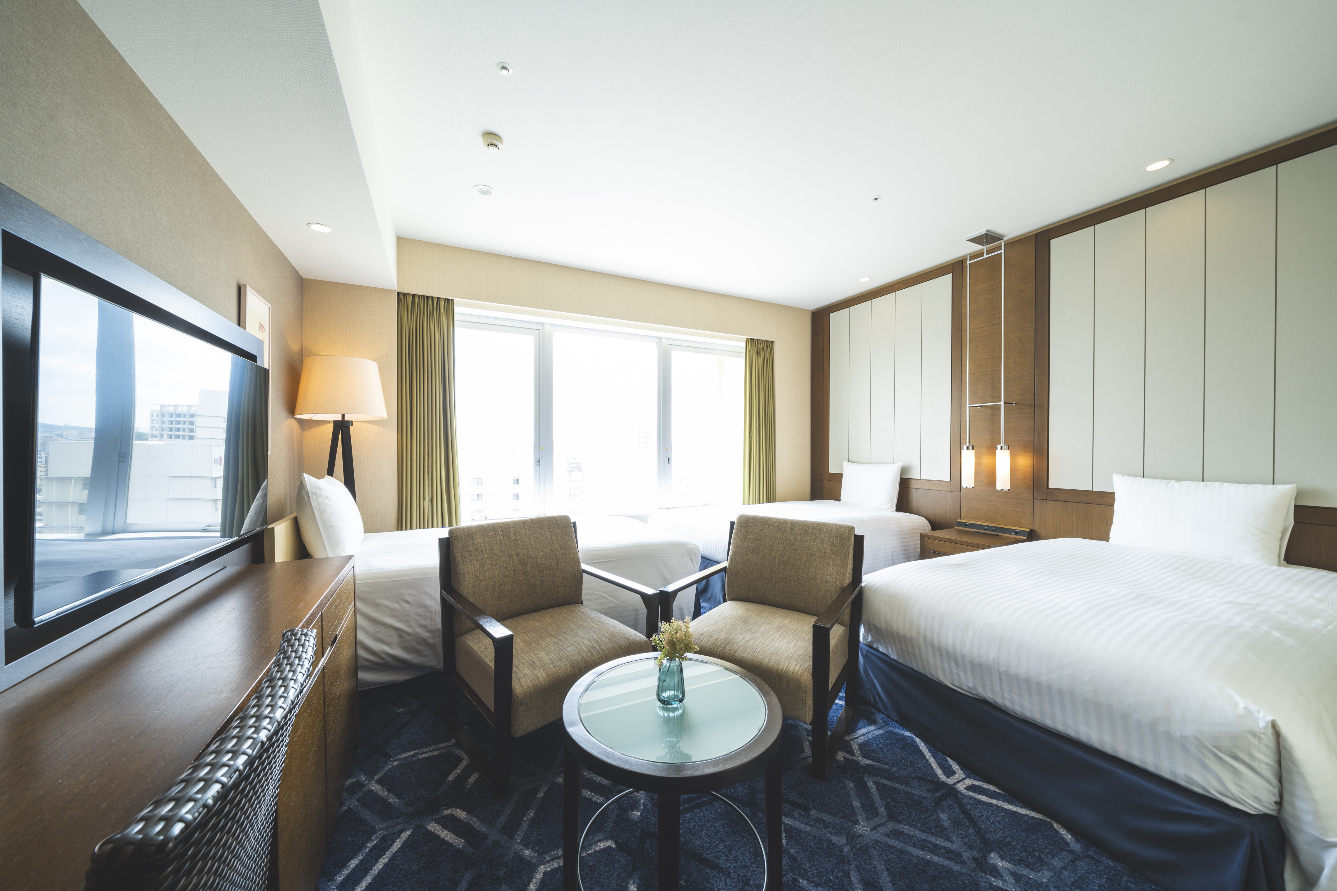 【リニューアル客室】プレミアシティビューツイン3名利用（35平米/11～12F）プレミア特典対象。