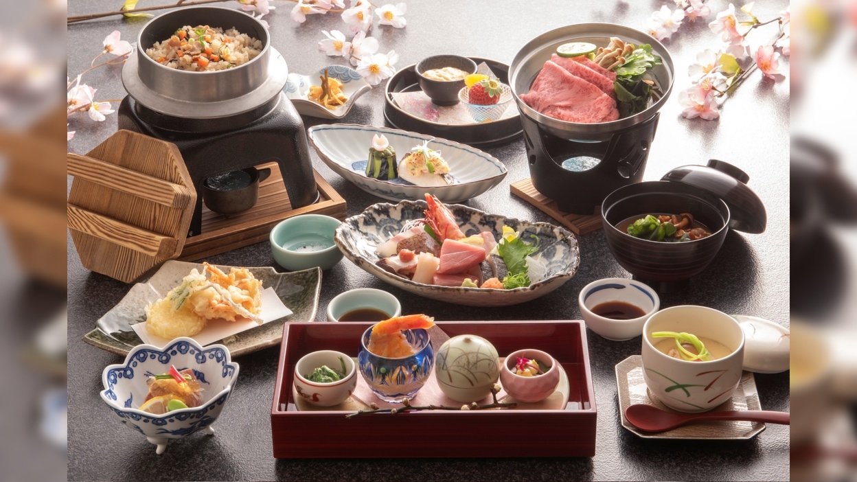 【ハイグレード】一押し！豪華に旬菜『かざはな会席』日帰り温泉プラン◇タオル付き