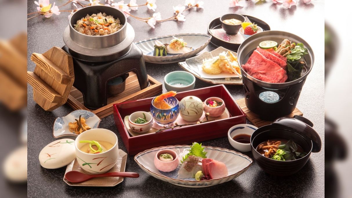 旬を味わう「やまぶき会席」日帰り温泉プラン≪タオルつき≫