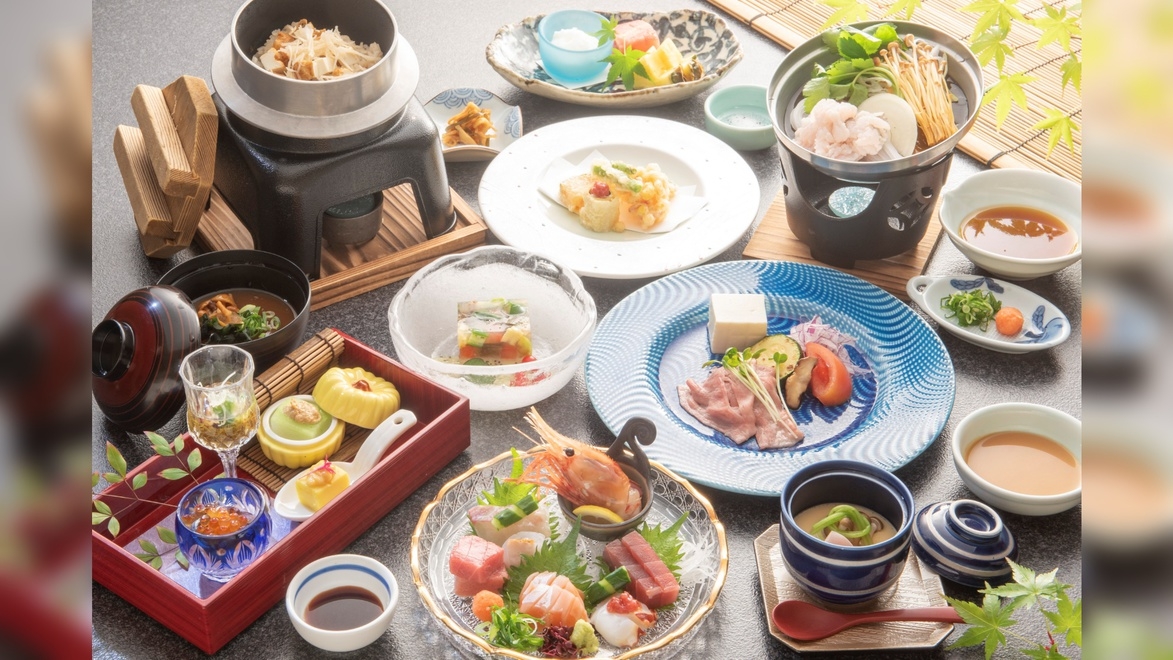 【ハイグレード】一押し！豪華に旬菜『かざはな会席』日帰り温泉プラン◇タオル付き