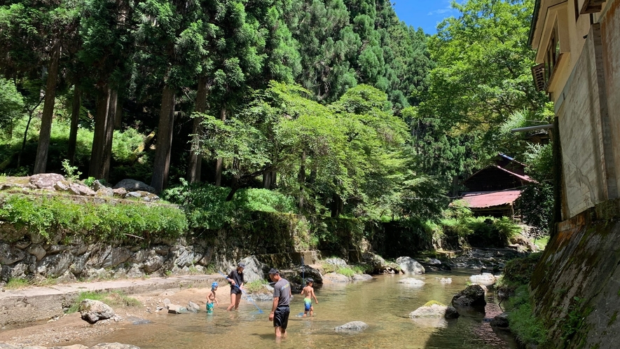 *【敷地内】夏は敷地を流れる清流で川遊び