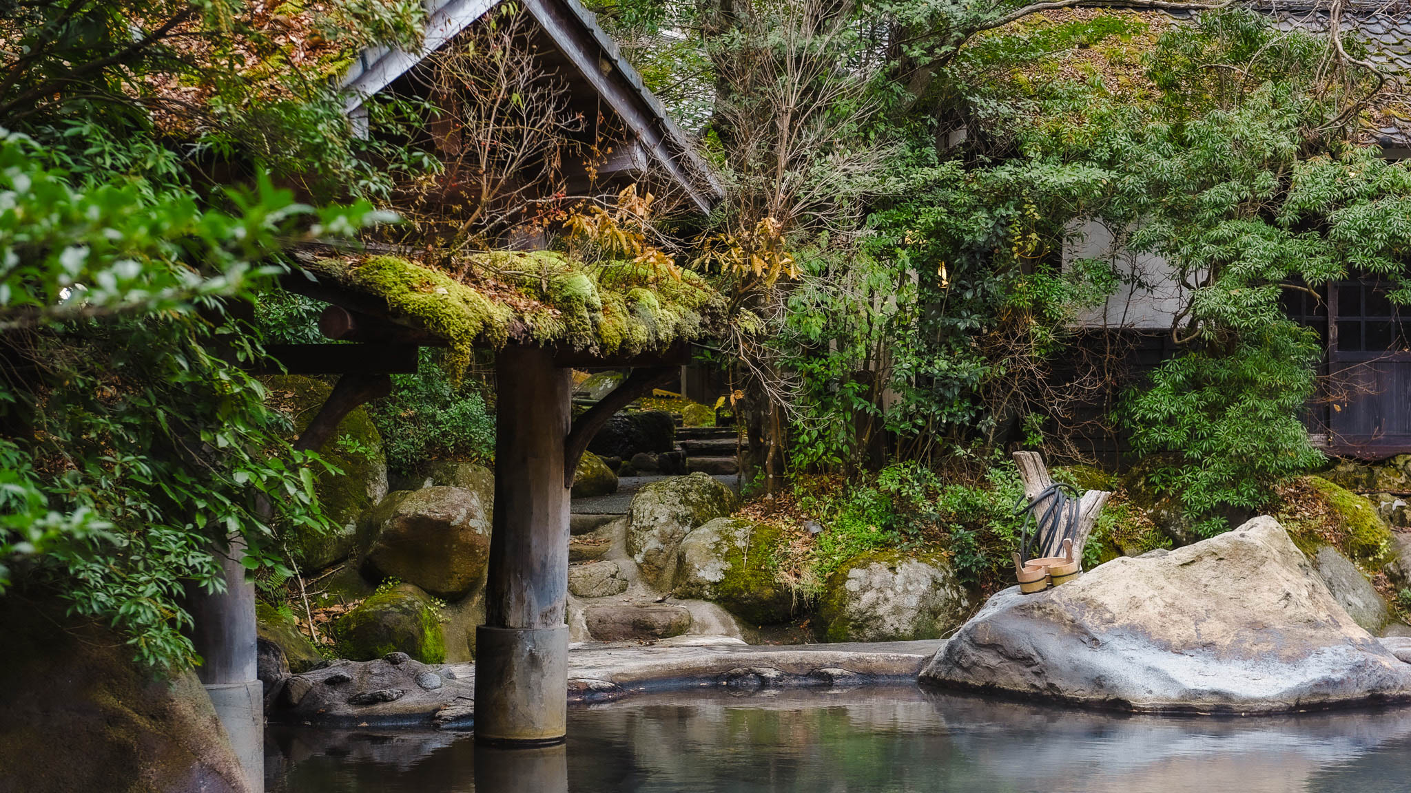 晩冬｜幽谷の湯（男性専用露天風呂）