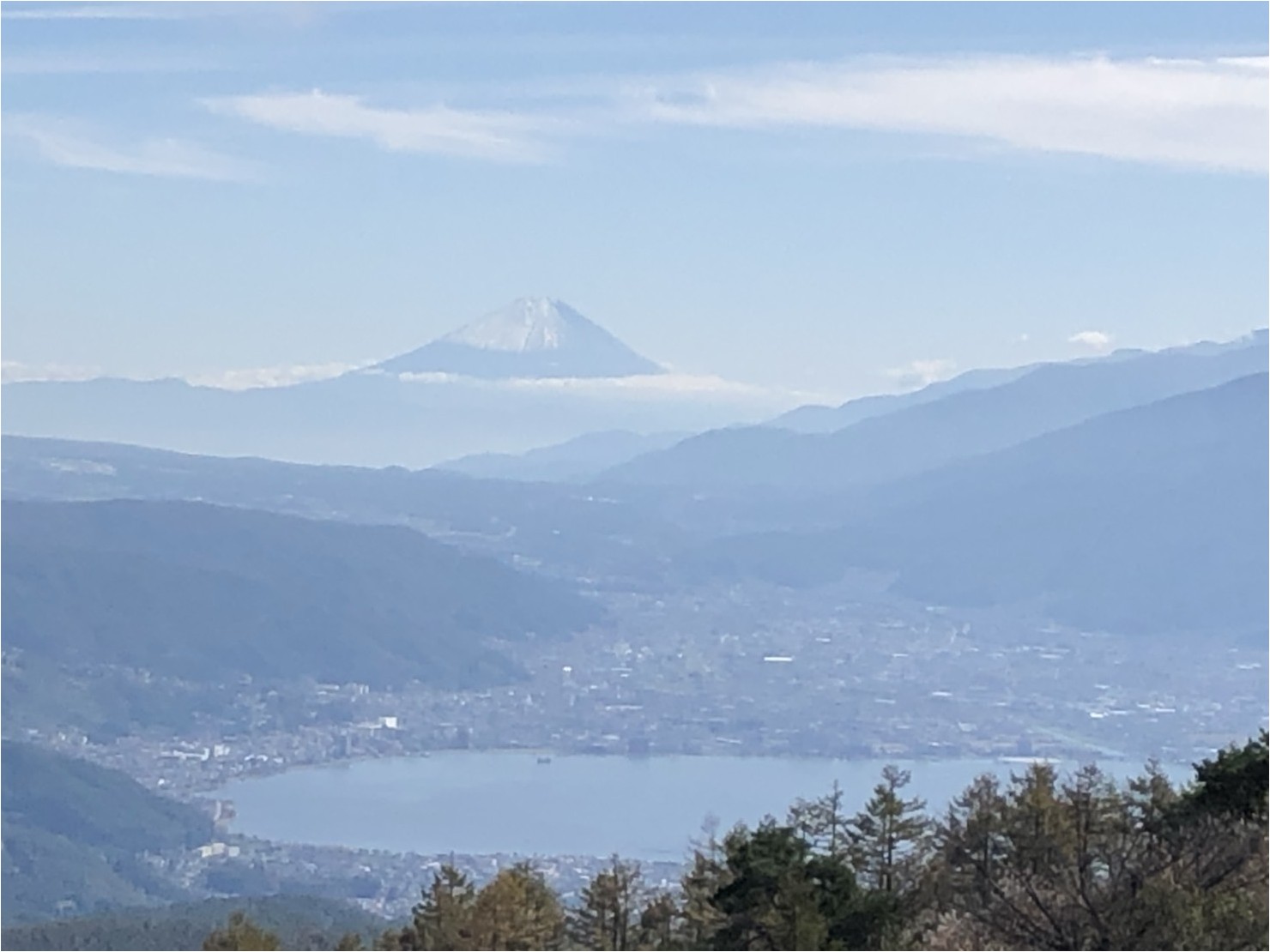 高ボッチ高原から望む富士山