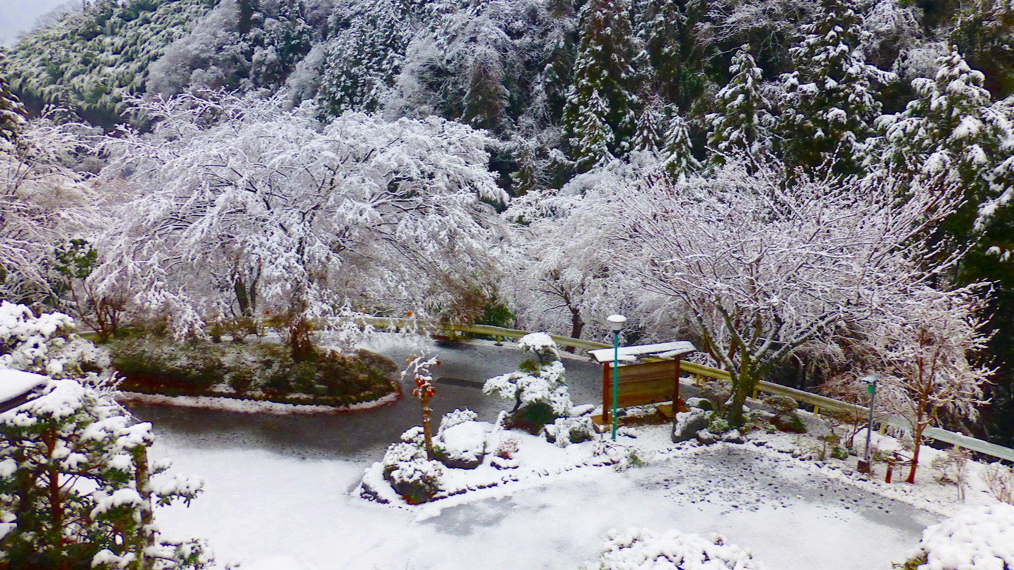 *【お部屋からの景色／冬】冬ならではの雪景色をお楽しみください。
