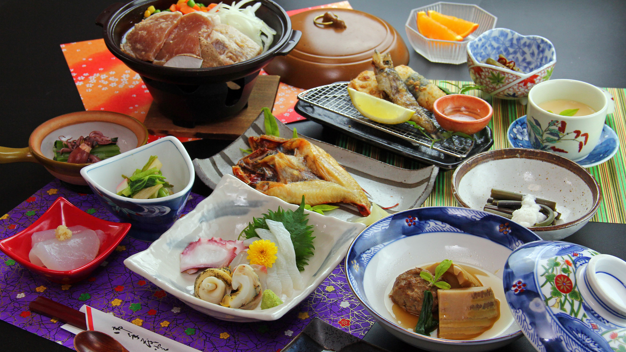 【味噌麹漬け豚の陶板焼き】