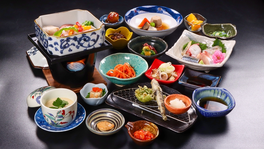 #シニア夕食 海鮮とお肉の蒸し物がメインのお料理です (2)