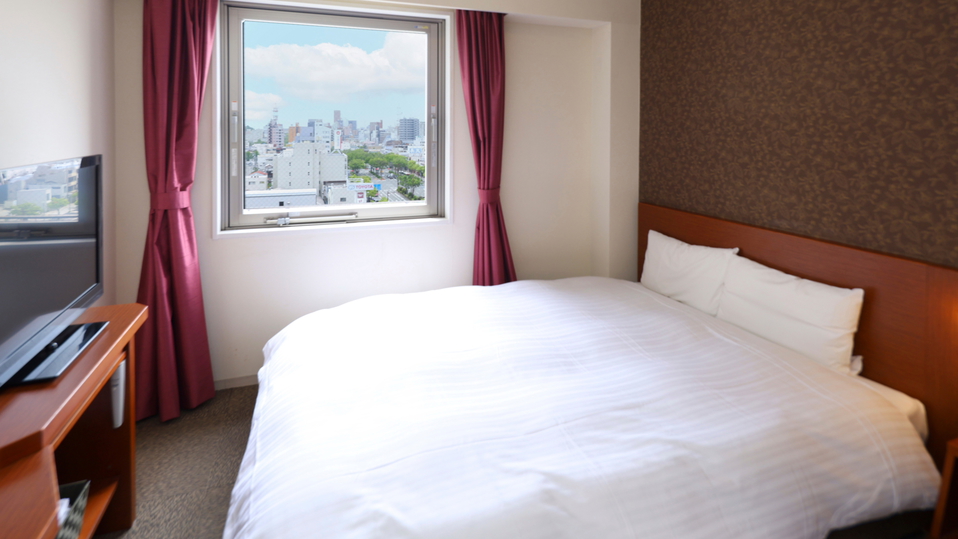 ◆ダブルルーム14.8平米 (ベッド幅139cm×205cm)