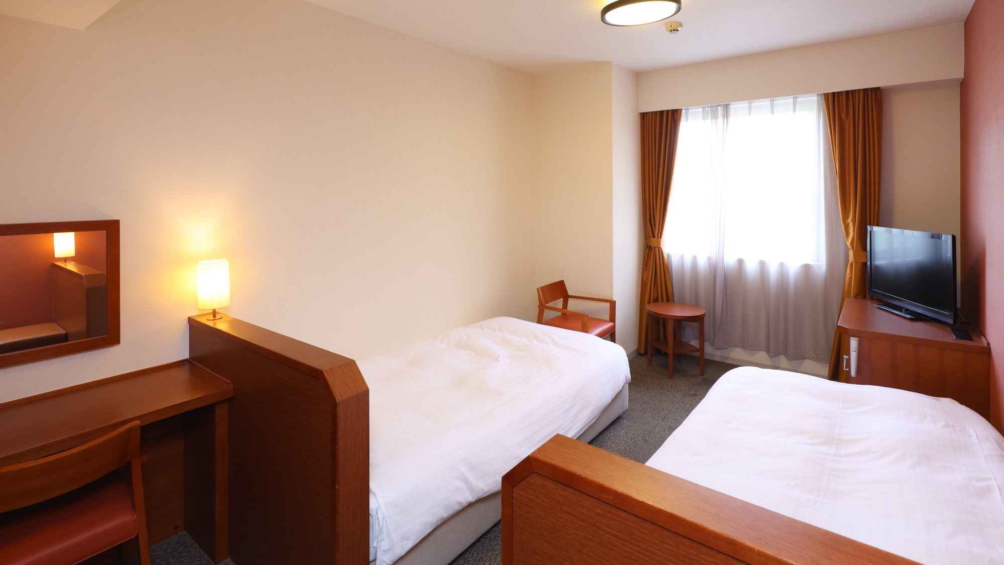 ◆ツインルーム (ユニットバス付)20.5平米～20.8平米(ベッド幅110cm&times;205cm&times;2台)