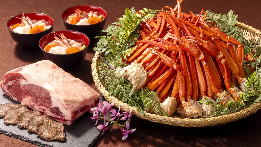 【春SALE】★１泊２食★イクラもカニも食べ放題で＜この価格！？＞絶景温泉をお得に