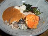 Ikan monkfish dengan saus cuka