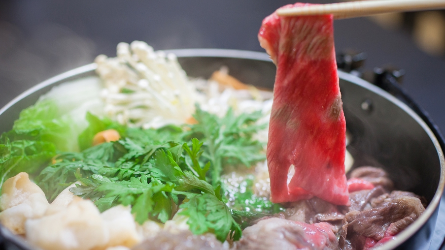 【サスティナブル割引】おやすみマイグッズの4点セットお持ち込みで200円OFF！＜夕食はすき焼き＞