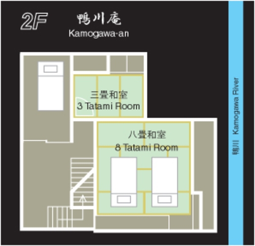 鴨川庵２階間取り図