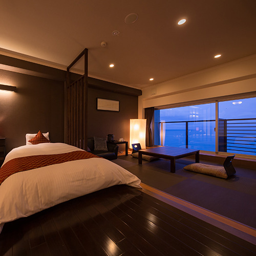 Kamar Deluxe [gaya Jepang-Barat] [dengan kamar mandi panorama] (38m²)