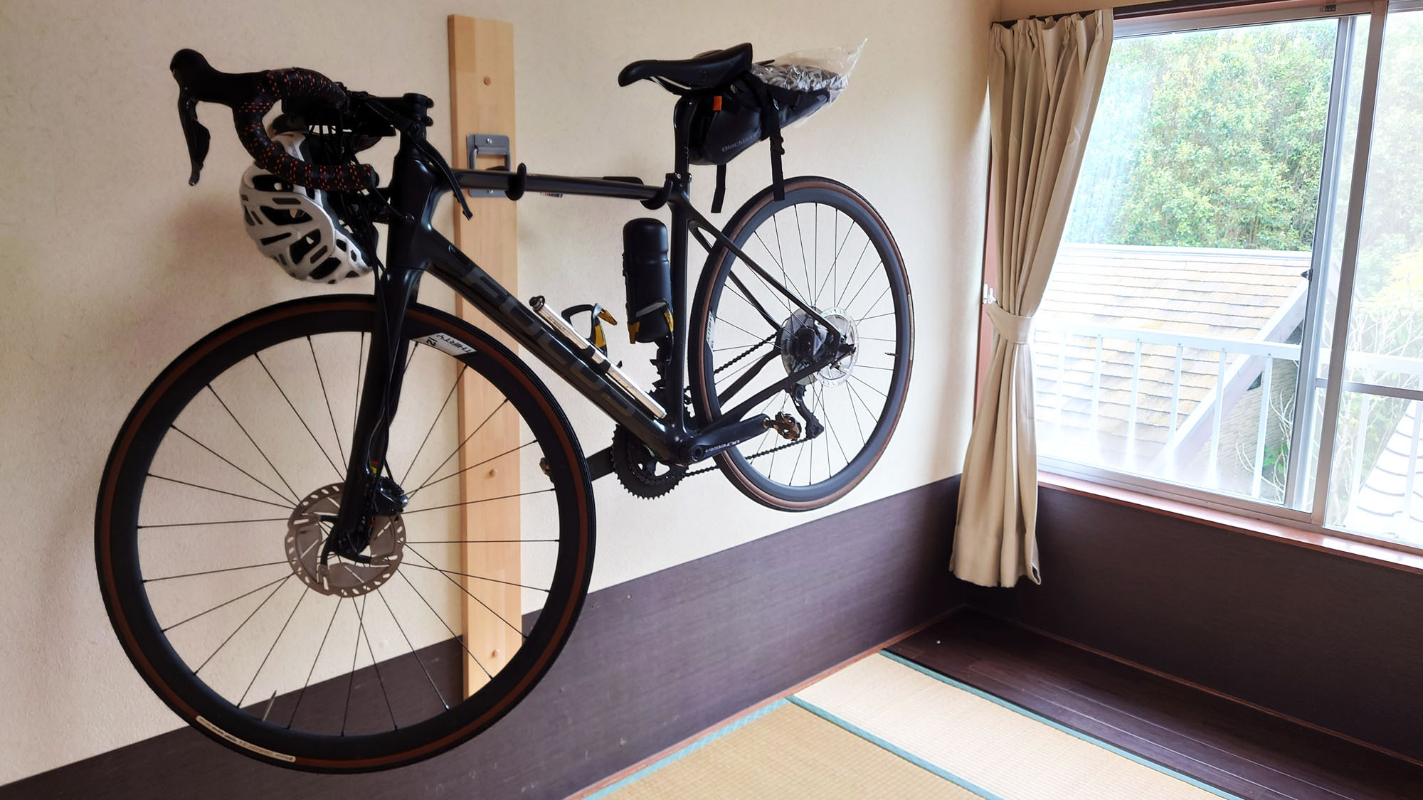 和室6畳◆一部客室ロードバイク・サーフボード壁掛け可